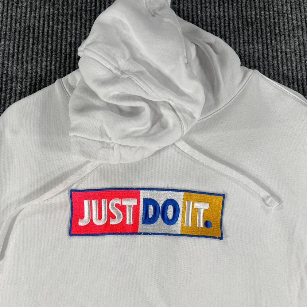 Nike Sportswear Hoodie Sweatshirt Mens Large‎ White Long Sleeve Casual Active